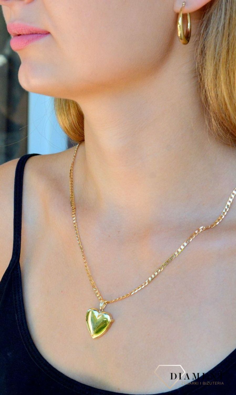 Złote kolczyki damskie 375 kółeczka z delikatnym grawerem 2,5 cm KL 4606A 375 (1).jpg